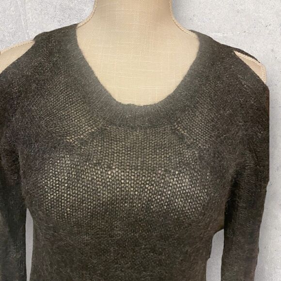 Allsaints | EUC Spitalfields Jumper Dress Size 2 Cold Shoulder Sweater - Picture 3 of 7